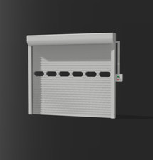 3d Printed 1/24 Scale Windowed Garage Shutter Door x1 For Model Diorama Scenery