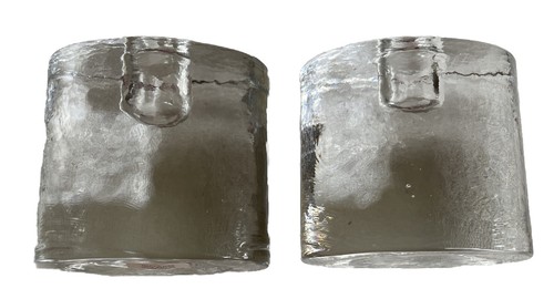 Crate barrel ice glass oval - &,