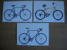 Cycles- 3 x New, Unused Postcards of Iconic Bicycles - Herse, Buddy, Bob Jackson