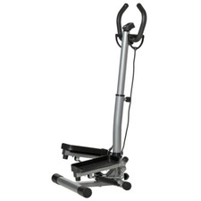 HOMCOM Adjustable Twist Stepper Step Machine For Home Gym Aerobic Workout Silver