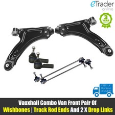VAUXHALL COMBO VAN FRONT WISHBONE ARMS TRACK ROD ENDS PAIR WISHBONES DROP LINKS