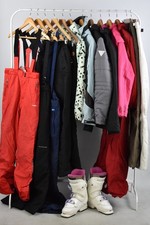 Bundle of Teenage Ladies & Men's Ski Wear Boots Coats Salopettes Trousers 