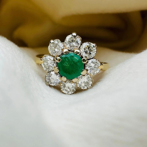 Vintage 18ct gold emerald - vintage,