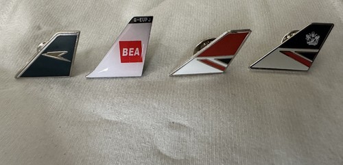 British airways retro pin - british, set