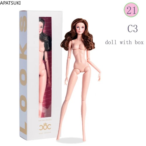 Pink skin bjd doll wavy - doll,