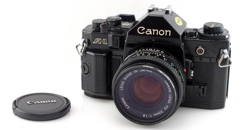 Canon 35mm slr camera - a-1, w/
