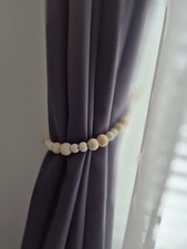 Boho Rustic Wooden Beads Curtain Tiebacks Elegant
