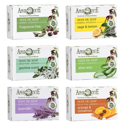 Aphrodite olive oil soap set - olive,