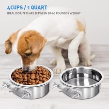 2Pcs Large Dog Food Water Bowl