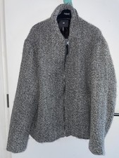 H&M LADIES GREY MIX WOOL BLEND JACKET COAT SIZE XL UK 16 18 ?