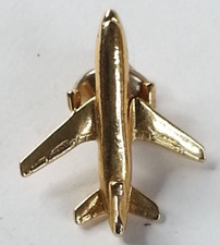 Vtg Gold Tone Plane Airliner