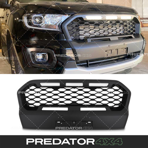 Black front bumper led - black,