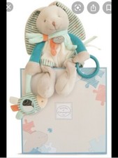 Doudou et Compagnie Rattle Toy Rabbit Bear Boys Girls comforter Boxed