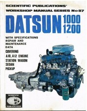 DATSUN SUNNY B10 & B110 SALOON COUPE ESTATE VAN 1966-72 OWNERS WORKSHOP MANUAL
