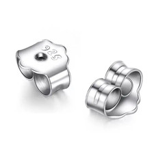 Sterling Silver 925 Earring Backs Studs Plated Nickel Butterfly Push Stoppers