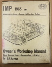 Haynes Imp Workshop Manual 1963-On Hillman Imp-Super-Saloon-Californian-Rallye