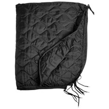 Army Ripstop GI Poncho Liner Quilted Blanket Mat Camping Travel Hiking Black