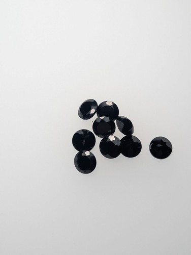 Natural black spinel faceted - black,