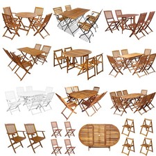 Solid acacia wood garden table - solid,