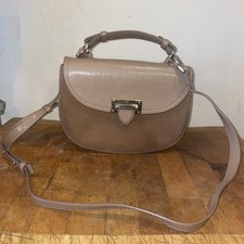 Aspinal of London Portobello Letterbox Saddle Bag Handbag Tan Leather Suede £495