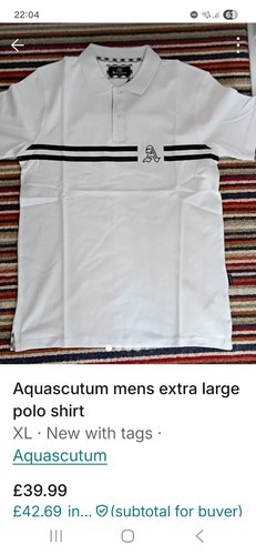Aquascutum mens polo shirt