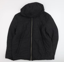 Zara Men's Black Hooded Puffer