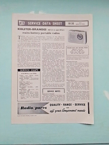 Service data sheet - sheet, chart