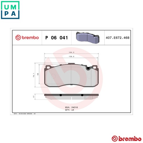 Brake pad set disc - set,
