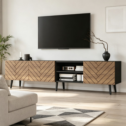 180cm stand cabinet black - stand,