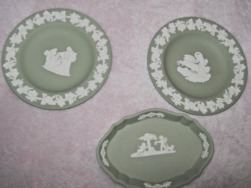 Wedgwood green jasperware - jasperware, ~