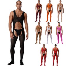 Men Mesh Body Stockings Sheer