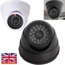 1/2 x DUMMY DOME CCTV SECURITY CAMERA FLASHING LED INDOOR OUTDOOR FAKE CAM UK