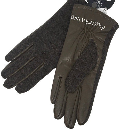 Ladies gloves faux leather - gloves,