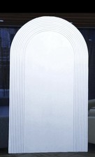 White Foldable Half Ripple wood Backdrop.For HIRE ONLY
