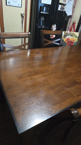 All wood dining table seats - all, 6