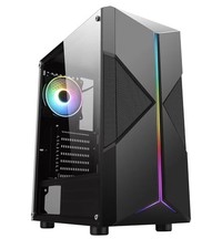 CiT PYRO Gaming PC LED ATX Mid Tower Case 3306 1x ARGB Fan - NEW