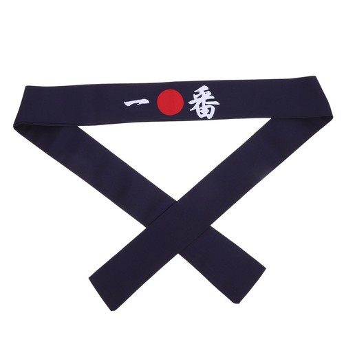 Blue cotton japanese headband - blue,