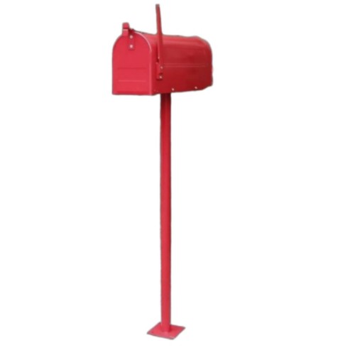 Metal mailbox post lockable - post,