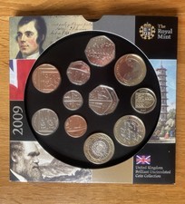 2009THE ROYAL MINT 11 COIN SET WITH KEW 50P