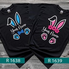 Easter Bunny Custom Tshirt, Easter Bunny Ears Tshirt, Easter Bunny Tshirt J.