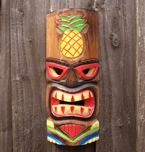 Tiki mask wooden 30cm wall - 30cm,