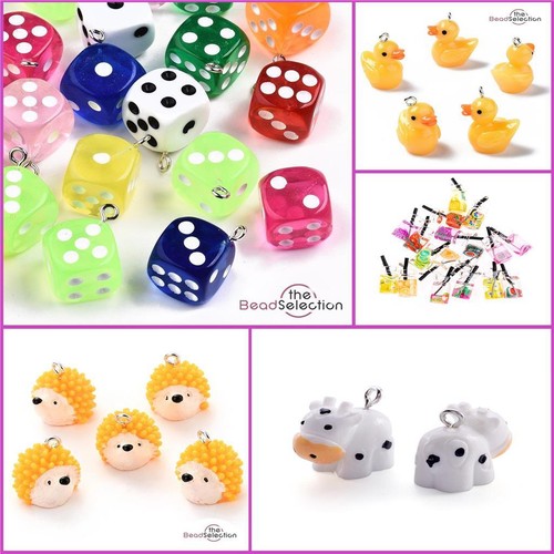Resin charms pendants cow - pendants,