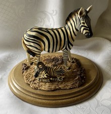 Zebra with Foal mounted