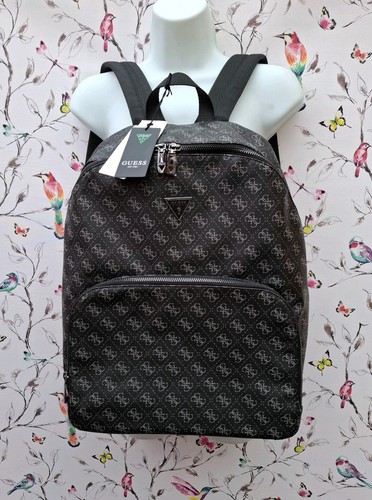 Guess black logo backpack - guess,
