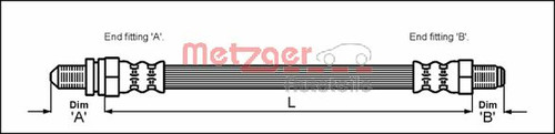 Brake hose for ford granada - hose,