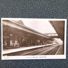 Postcard G. N. R. Station Grantham Lincolnshire RP Postcard