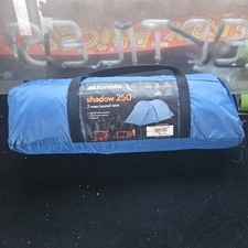 EUROHIKE SHADOW 250 Nightfall 2 Man Tunnel Camping Festival Tent - blue With Bag