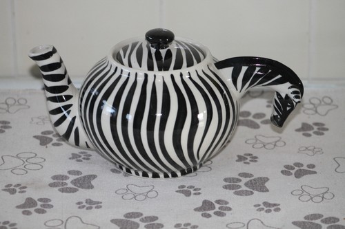 Zebra chachult ceramic teapot - ceramic,