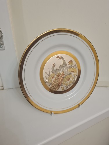 Japanese chokin plate peacock - plate,