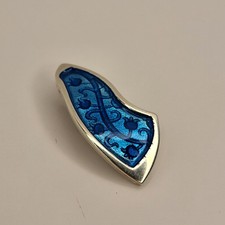 Ortak Blue Enamel Pendant Malcolm Gray 925 Sterling Silver Scottish [O23A]